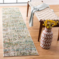SAFAVIEH Madison Collection Runner Rug - 2 x 8, Green & Turquoise, Modern Abstract Design, Non-Shedding & Easy Care, Ideal for