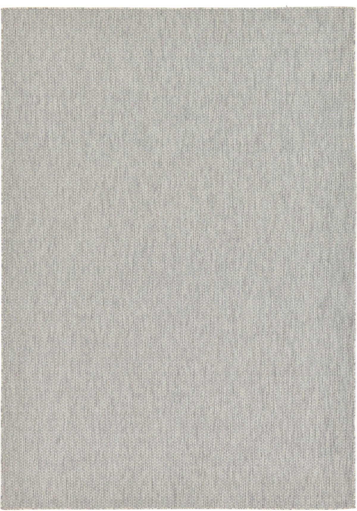 Unique Loom Outdoor Solid Collection Area Rug (8' X 11' 4' Rectangle Light Gray/Ivory)
