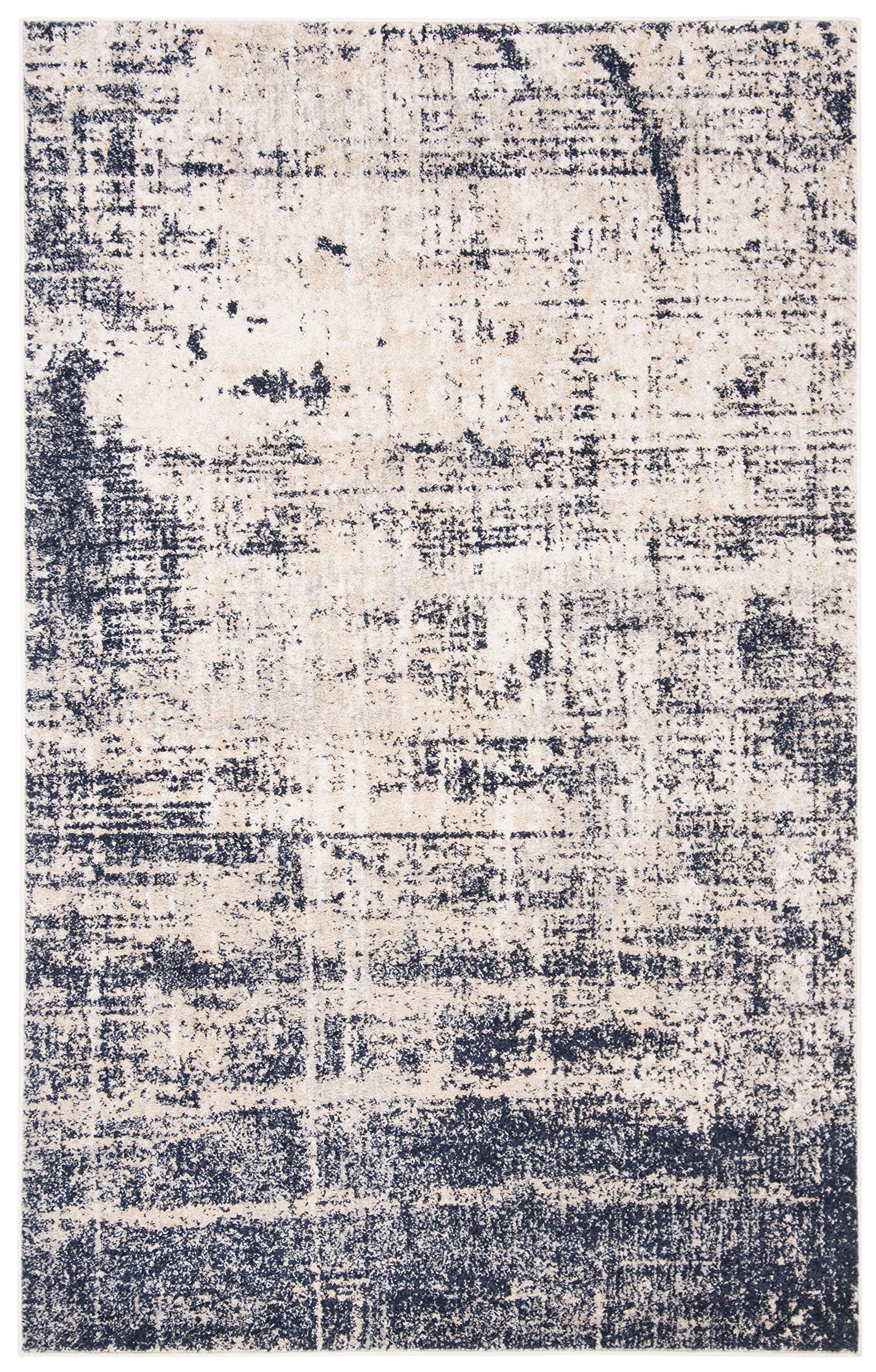 Safavieh Adirondack Collection Area Rug - 5'1'' X 7'6'', Gold & Navy, Modern Abstract Design, Non-Shedding & Easy Care, Ideal Fo