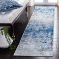 Safavieh Brentwood Collection Runner Rug - 2 x 20, Grey & Navy, Modern Abstract Design, Non-Shedding & Easy Care, Ideal for Hi