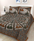 Monique 140 Tc Floral Printed 100% Pure Cotton Size Bedsheet With 2 Pillow Covers,Bedsheet For Double Bed,