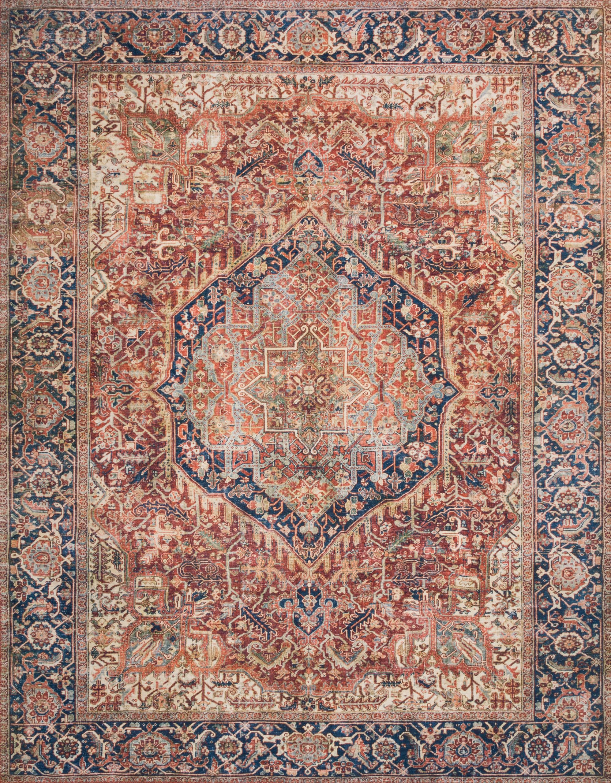 Loloi II Layla Red / Navy 9-0 x 12-0 Area Rug