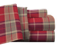 Pointehaven Flannel Deep Pocket Set With Oversized Flat Sheet, Twin Xl, Piedmont Plaid
