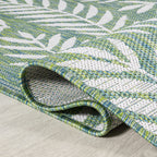 Jonathan Y Smb119G-5 Nevis Palm Frond Indoor Outdoor Area-Rug, Coastal Casual Country & Floral Easy-Cleaning,Bedroom,Kitchen,Backyard,Patio,Non Shedding, 5 X 8, Cream/Green