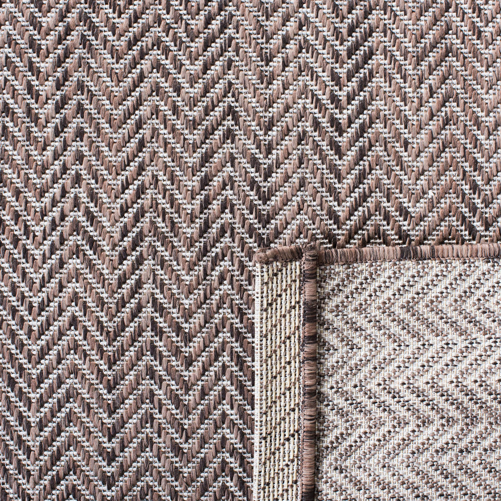 Safavieh Courtyard Collection Area Rug - 8' X 11', Brown & Beige, Non-Shedding & Easy Care, Indoor/Outdoor & Washable-Ideal For