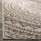 Safavieh Courtyard Collection 2'3' X 12' Light Grey / Aqua Cy8734 Indoor/ Outdoor Waterproof Easy Cleaning Patio Backyard Mudroom Runner Rug