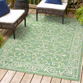 Jonathan Y Smb106K-5 Charleston Vintage Filigree Textured Weave Indoor Outdoor Area-Rug, Classic Traditional Easy-Cleaning,Bedro