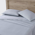 Eddie Bauer Home Sheets Cotton Percale Bedding Set, Crisp & Cool, Stylish Home Decor, King, Ticking Stripe Blue/White