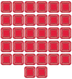 Beistle Bandana Plates, Red/Black/White, 7 Inches