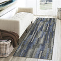 Dalyn Rugs Brisbane Br7 Bold Retro Stiped Navy 2'3" X 7'6"