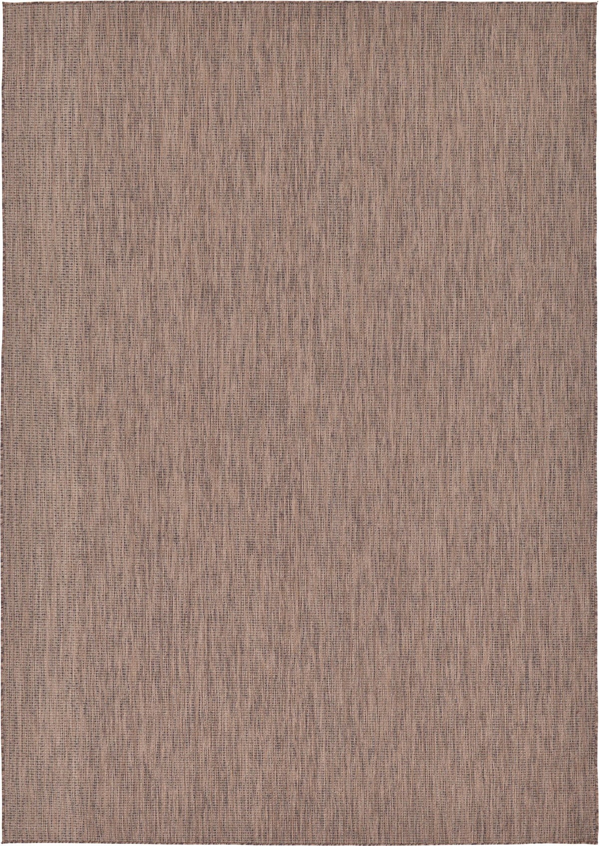 Unique Loom Collection Casual Transitional Solid Heathered Indoor/Outdoor Flatweave Area Rug (8' X 11' 4' Rectangle, Light Brow