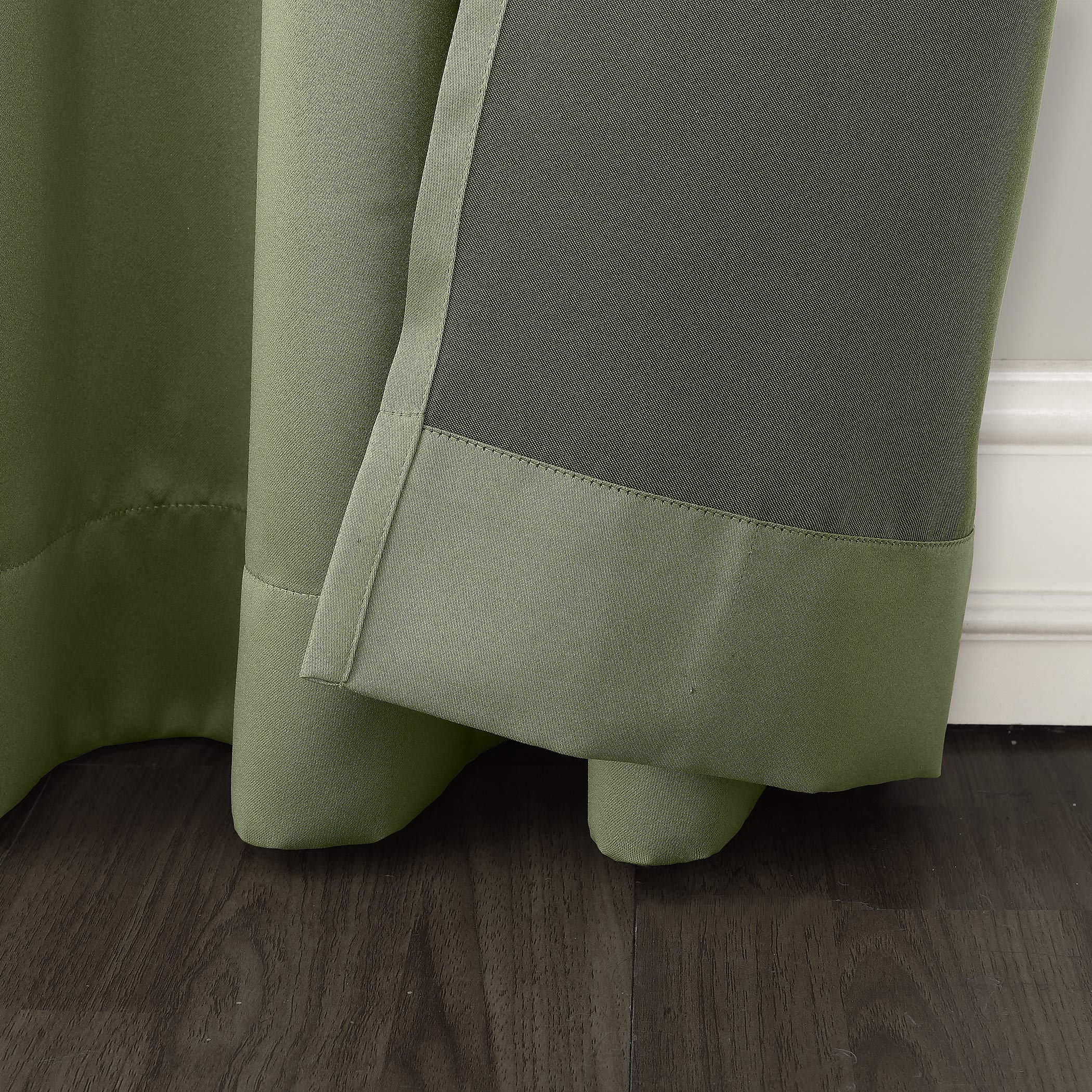 Sun Zero - 53408 Becca Energy Efficient Grommet Curtain Panel, 40'' X 84'', Sage Green