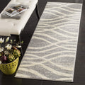 SAFAVIEH Adirondack Collection Runner Rug - 26 x 6, Grey & Cream, Modern Wave Distressed Design, Non-Shedding & Easy Care, Ide