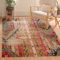 SAFAVIEH Monaco Collection Accent Rug - 3 x 5, Light Grey & Multi, Tribal Distressed Design, Non-Shedding & Easy Care, Ideal f