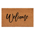 Calloway Mills Cursive Welcome Doormat (Tan/Black, 17' X 29')