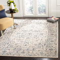 SAFAVIEH Charleston Collection Area Rug - 6 x 9, Ivory & Light Blue, Oriental Distressed Design, Non-Shedding & Easy Care, Ide