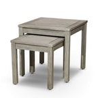 Dty Outdoor Living Longs Peak 2-Piece Eucalyptus Nesting Tables Set - Espresso Finish
