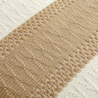 Zeemart 2 Packs Cotton Boho Throw Pillow Covers 24X24 Inch Contrast Brown, Soft Farmhouse Decorative Couch Pillow Cases Neutral Cushion Covers For Sofa Bed Living Room Home Decor