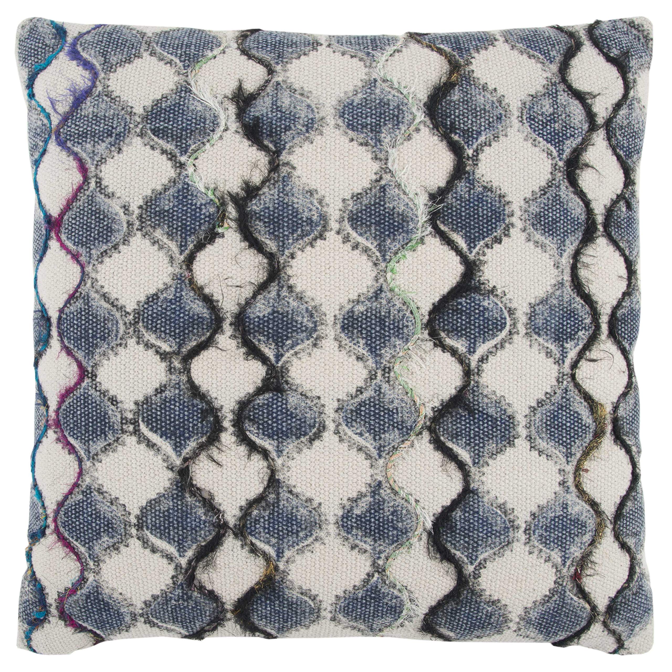 Rizzy Home T13518 Decorative Pillow, 20" x 20", Gray/Beige