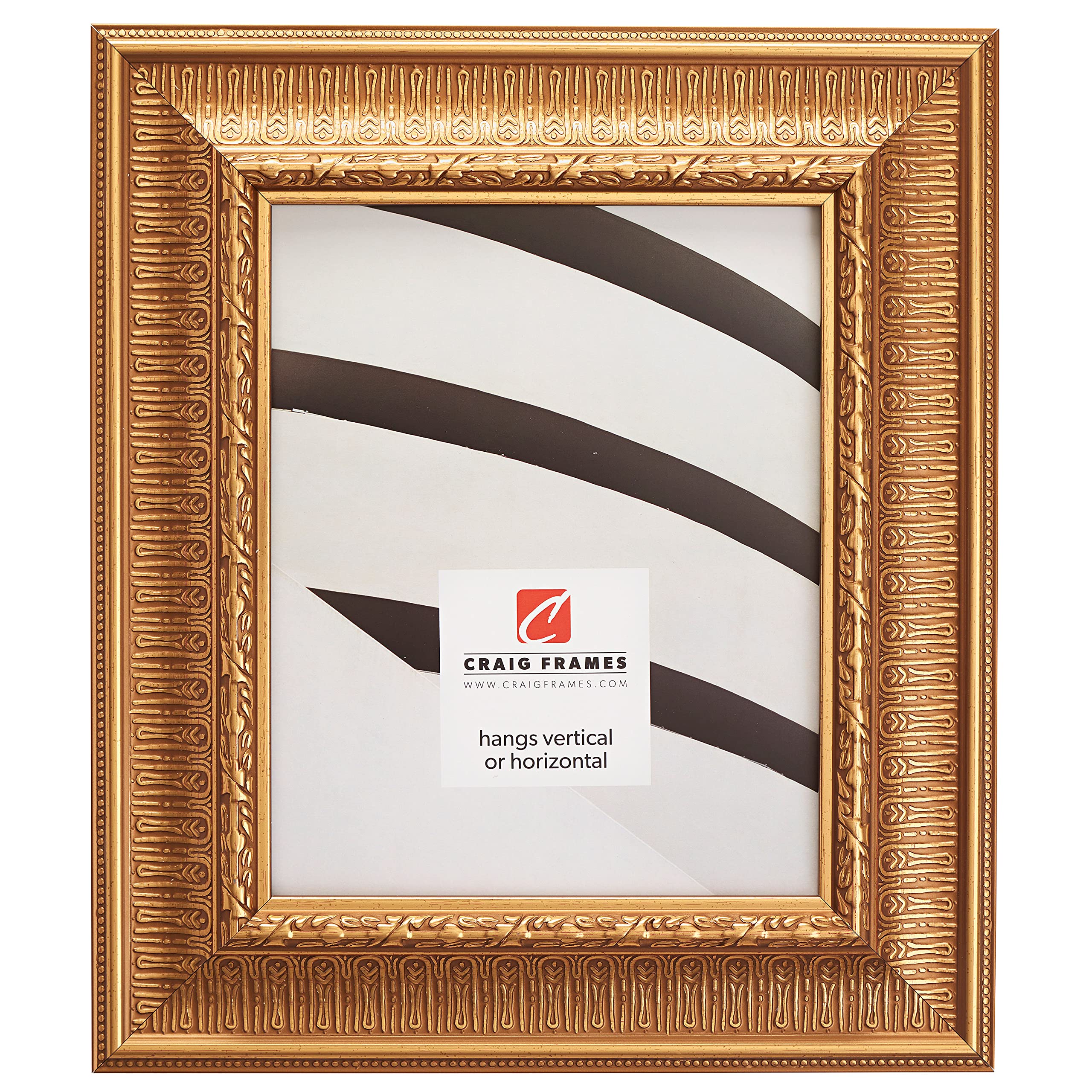 Craig Frames Maximus, 9x12 Picture Frame, Roman Gold