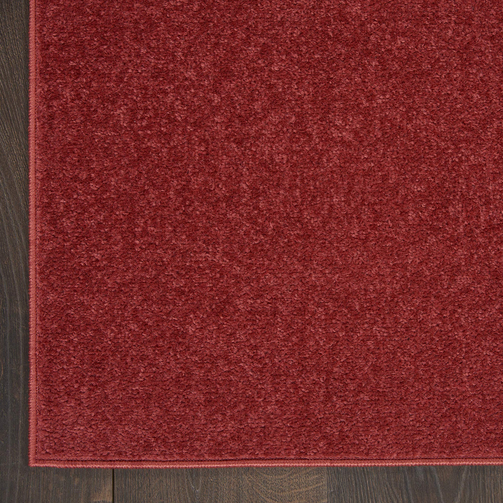 Nourison Essentials Solid Indoor/Outdoor Brick Red 2'2' X 20 Area Rug, Easy Cleaning, Non Shedding, Bed Room, Living Room, Dining Room, Deck, Patio, Backyard (2X20)