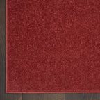 Nourison Essentials Solid Indoor/Outdoor Brick Red 2'2' X 20 Area Rug, Easy Cleaning, Non Shedding, Bed Room, Living Room, Dining Room, Deck, Patio, Backyard (2X20)