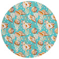 Addison Rugs Surfside ASR36 Aqua 8 x 8 Indoor Outdoor Round Rug, Easy Clean, Machine Washable, Non Shedding, Bedroom, Living R