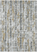 Addison Rugs Rylee Ary36 Grey Washable 5' X 7'6" Indoor Outdoor Area Rug, Easy Clean, Machine Washable, Non Shedding, Bedroom, Entry, Living Room, Dining Room, Kitchen, Patio Rug