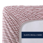 Nautica - Full Sheet Set, Cotton Percale Bedding Set, Crisp & Cool, Lightweight & Breathable (Coleridge Red, Full)