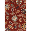 Maples Rugs Reggie Floral Area Rugs for Living Room & Bedroom [Made in USA], 5 x 7, Merlot