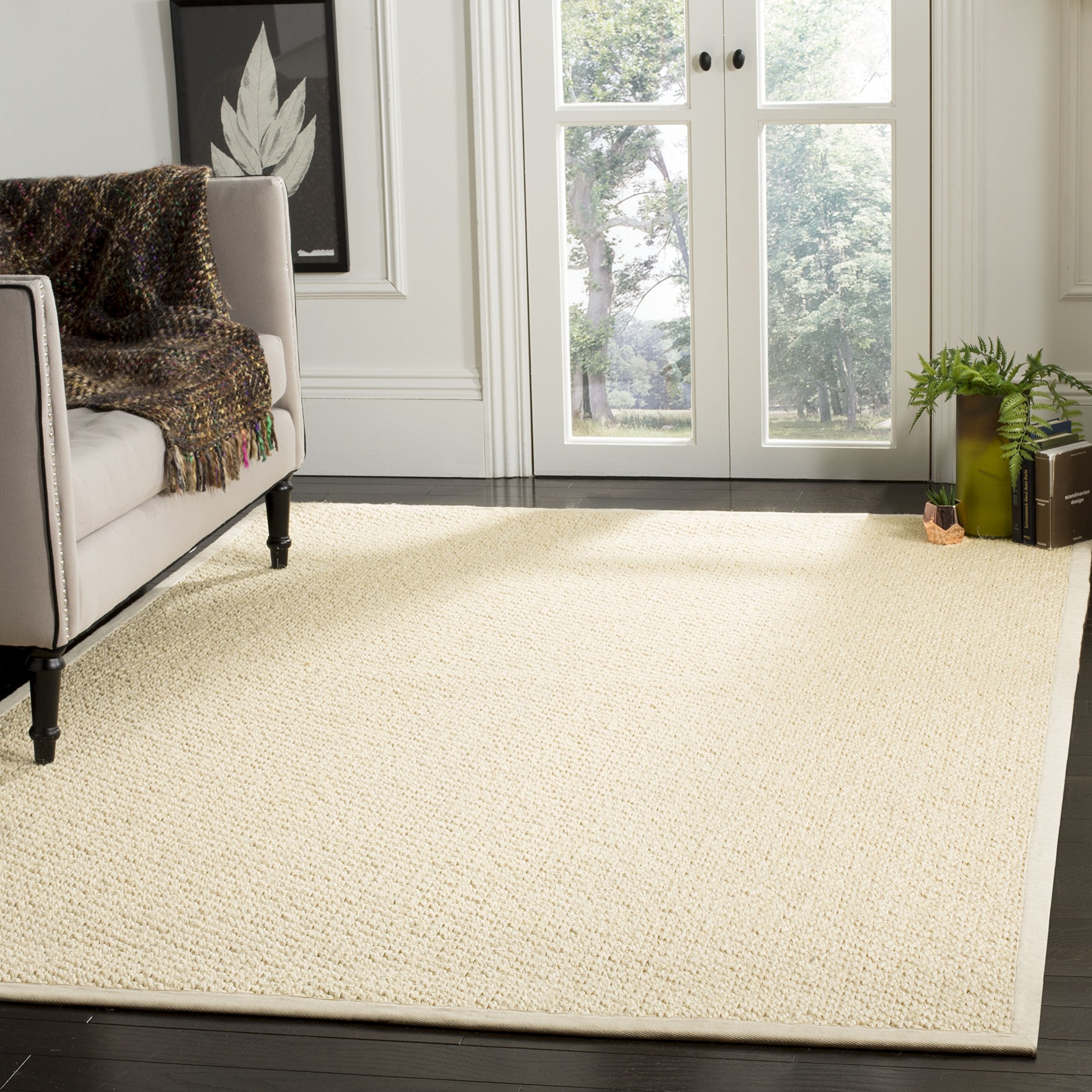 SAFAVIEH Natural Fiber Collection Area Rug - 6 x 9, Creme, Sisal Design, Easy Care, Ideal for High Traffic Areas in Living Roo