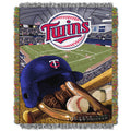 The Northwest Company Mlb Minnesota Twins Woven Tapestry Throw Blanket, 48'' X 60'', Home Field Advantage