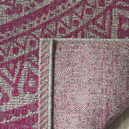 Safavieh Courtyard Collection 32.4' X 60' Light Grey/Fuchsia Cy8734 Indoor/ Outdoor Waterproof Easy Cleaning Patio Backyard Mudroom Area Rug