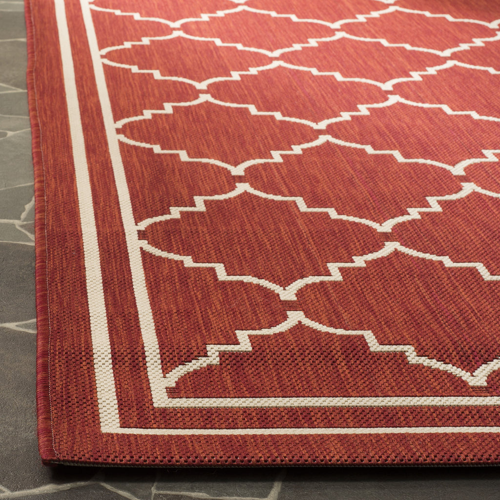 Safavieh Courtyard Collection 2'3'' X 10' Red/Beige Cy6889 Indoor/ Outdoor Waterproof Easy Cleaning Patio Backyard Mudroom Runne
