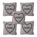 Airwill Cotton Self Design 40Cm Square Cushion Covers (Multicolor, Pack Of 5)
