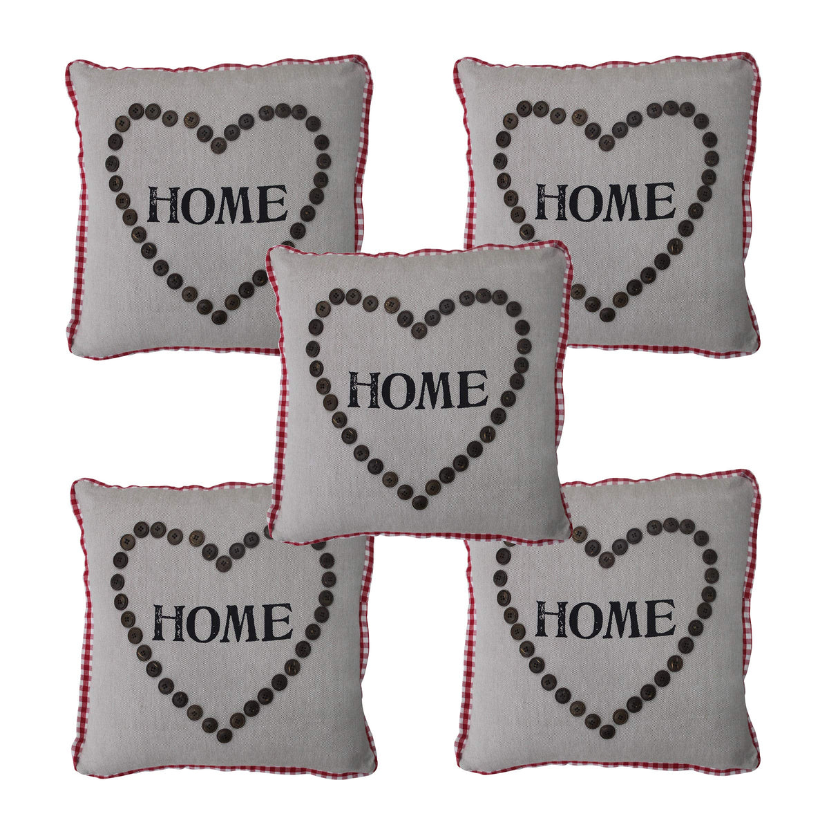 Airwill Cotton Self Design 40Cm Square Cushion Covers (Multicolor, Pack Of 5)