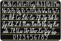 B&W HANDWRITING SAMPLER RUG 4X6FT