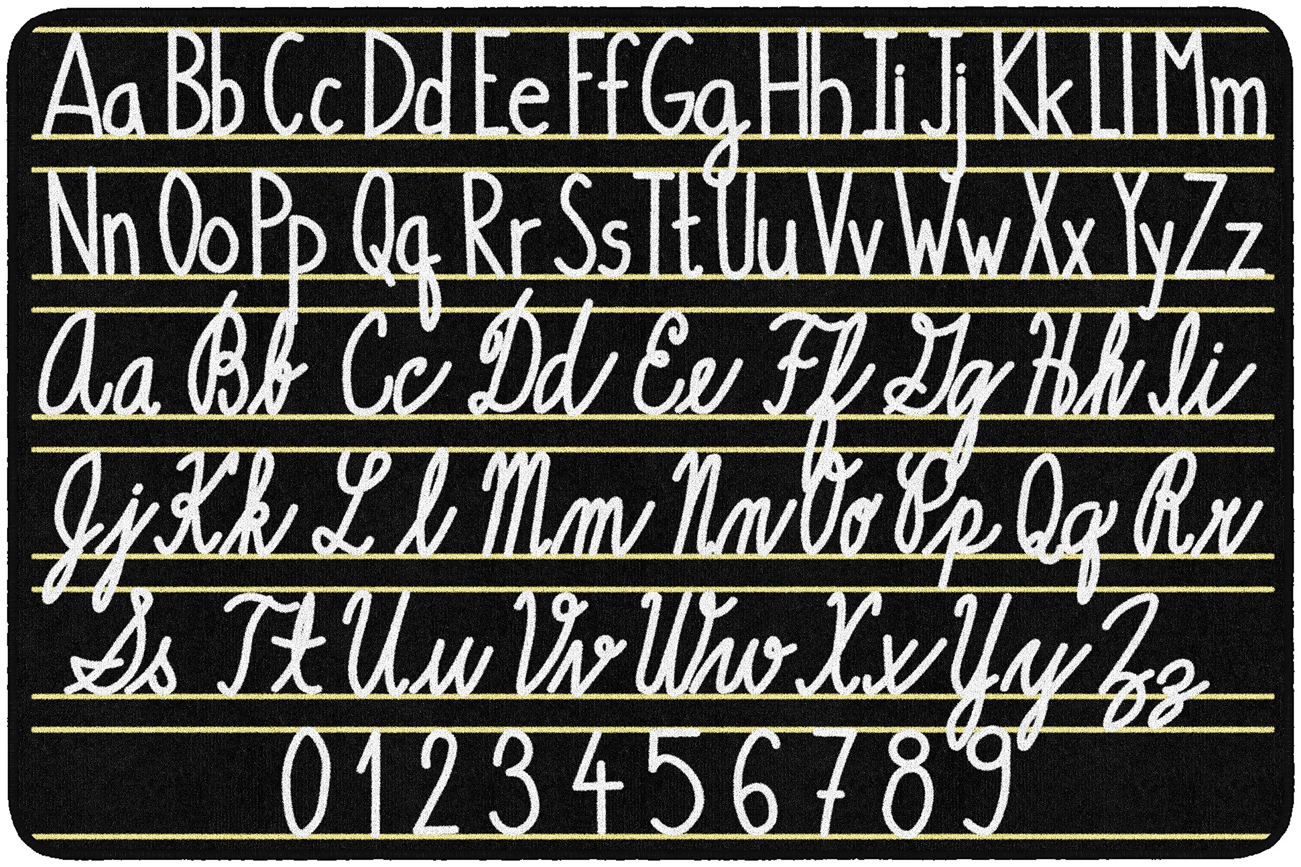 B&W HANDWRITING SAMPLER RUG 4X6FT