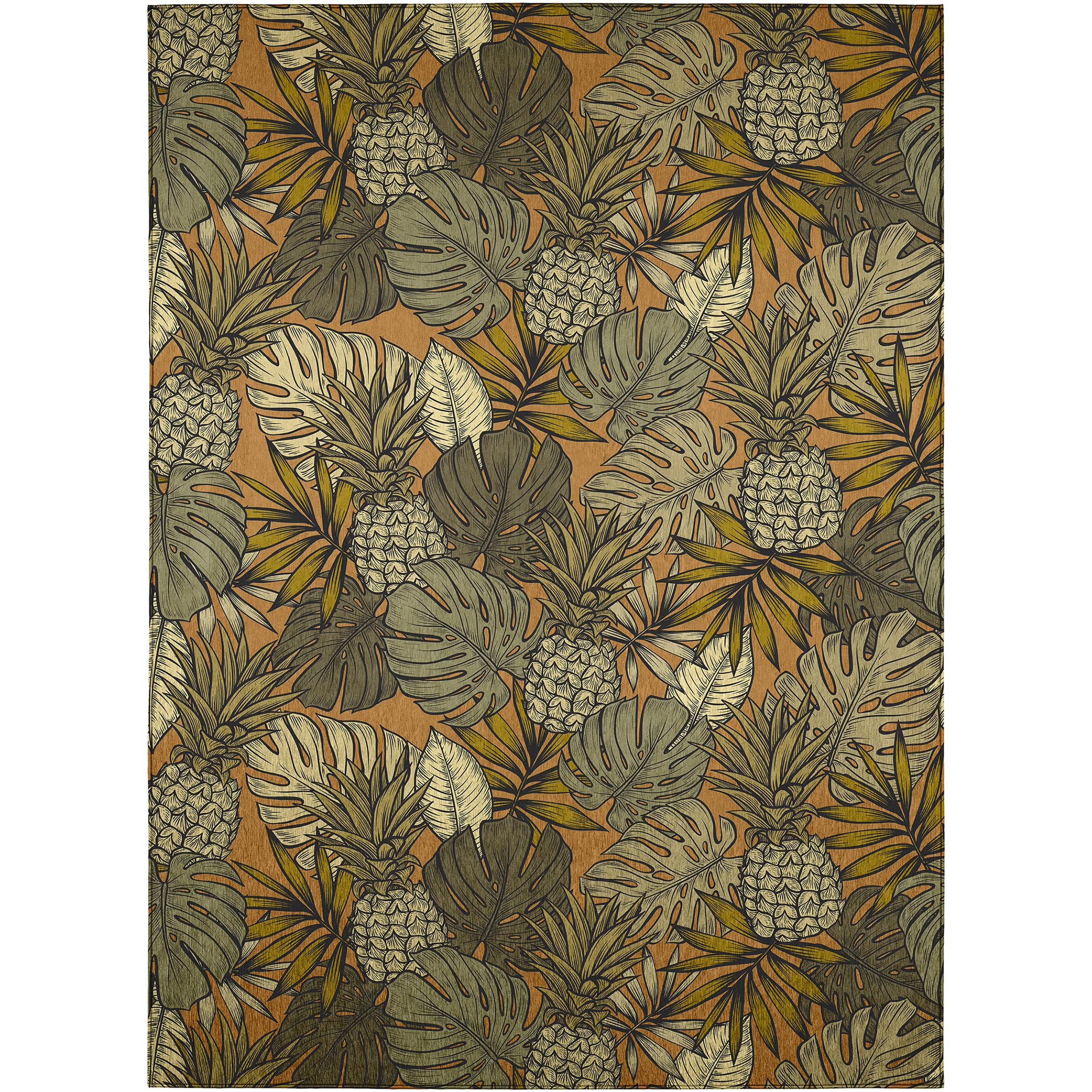 Dalyn Rugs Tropics TC11 Brown 5 x 76 Indoor Outdoor Area Rug, Easy Clean, Machine Washable, Non Shedding, Bedroom, Living Room