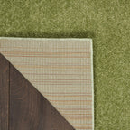 Nourison Essentials Solid Contemporary Green, Runner Area Rug, 2' X 6'