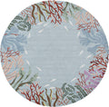 HomeRoots 375448 60 x 90 in. Blue Polyester Rug