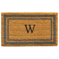 Calloway Mills 153022436W Periwinkle Border 24 x 36 Monogram Doormat, (Letter W)