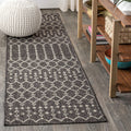 Jonathan Y Smb108F-210 Ourika Moroccan Geometric Textured Weave Indoor Outdoor -Area Rug, Bohemian, Rustic, Scandinavian Easy-Cl