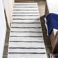 Jonathan Y Smb125D-210 Colonia Berber Stripe Indoor/Outdoor 2 Ft. X 10 Ft Runner Rug, Contemporary, Bohemian, Minimalistic, Rust