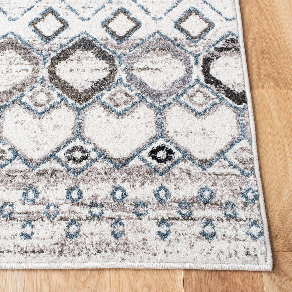Safavieh Amsterdam Collection Runner Rug - 2'3'' X 6', Ivory & Grey, Moroccan Boho Design, Non-Shedding & Easy Care, Ideal For H