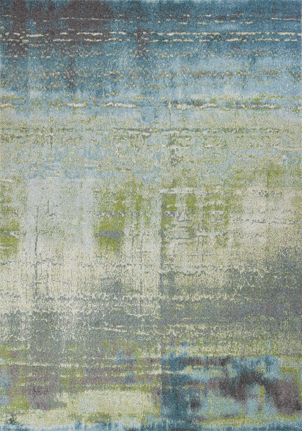 HomeRoots Decor 3'3' x 4'11' Polypropelene Blue/Green Area Rug