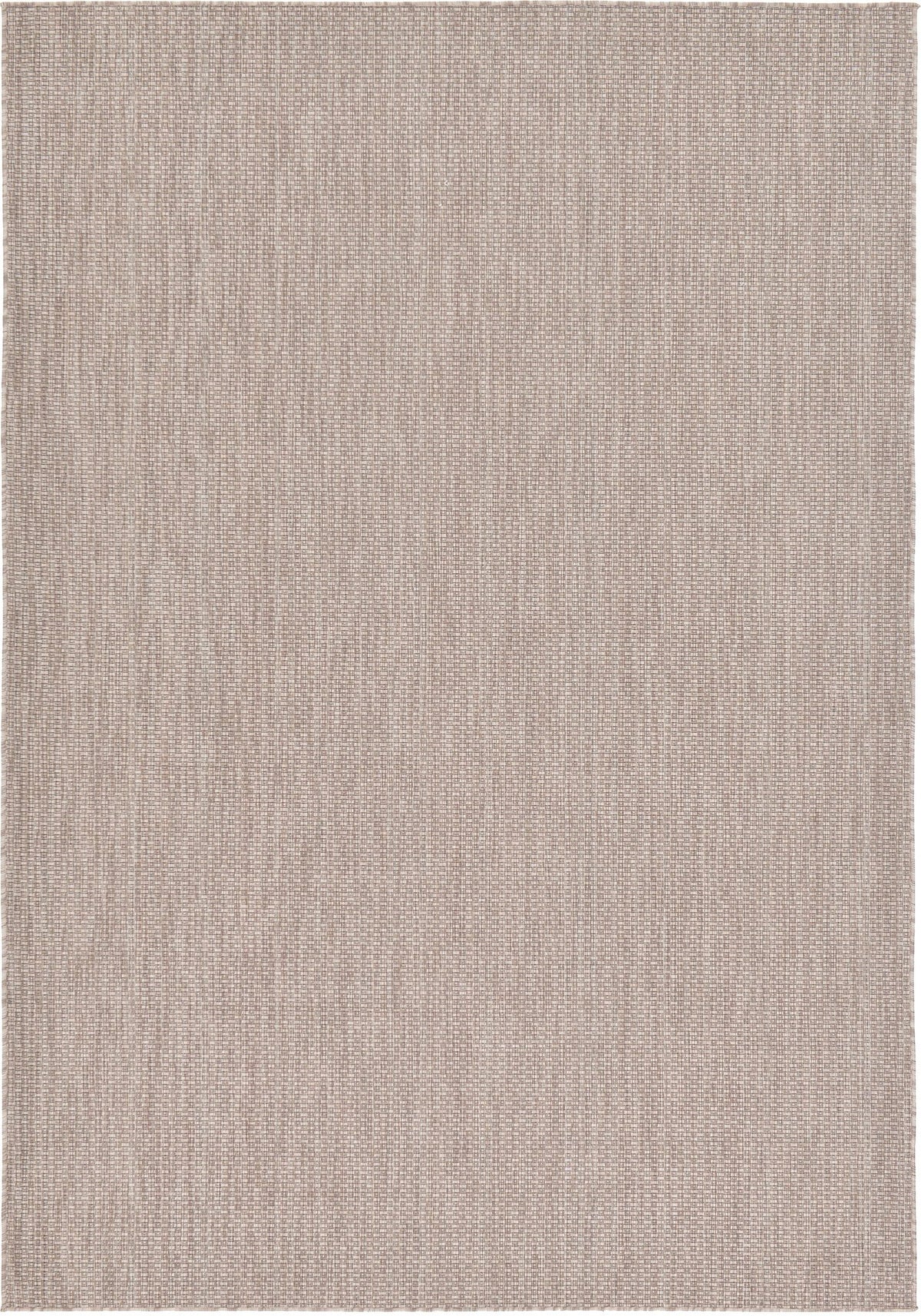 Unique Loom Collection Casual Transitional Solid Heathered Indoor/Outdoor Flatweave Area Rug (7' 1' X 10' Rectangle, Beige/Ivor