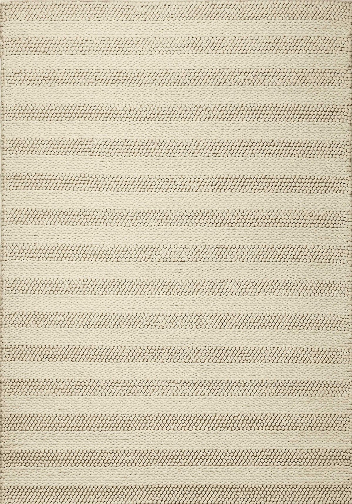 HomeRoots Decor 5 x 7 Wool White Area Rug