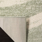 Safavieh Adirondack Collection Runner Rug - 2'6'' X 20', Sage & Cream, Modern Wave Distressed Design, Non-Shedding & Easy Care,