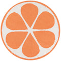 Novogratz by Momeni Cucina Orange Round Kitchen Mat 3 x 3